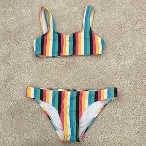 Striped bathing suit